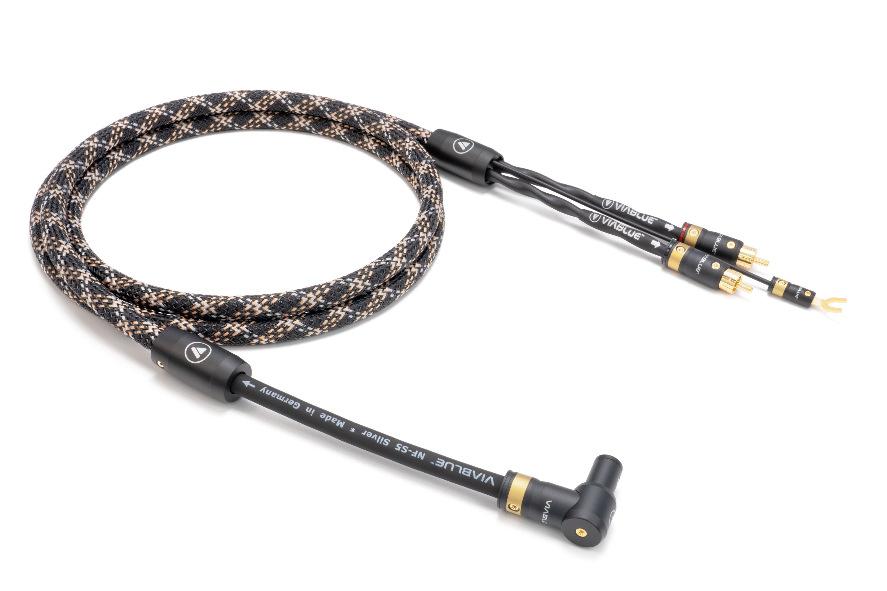 VIABLUE NF-S5 Phono Cable with T8 Terminations - DIN/RCA to RCA/XLR