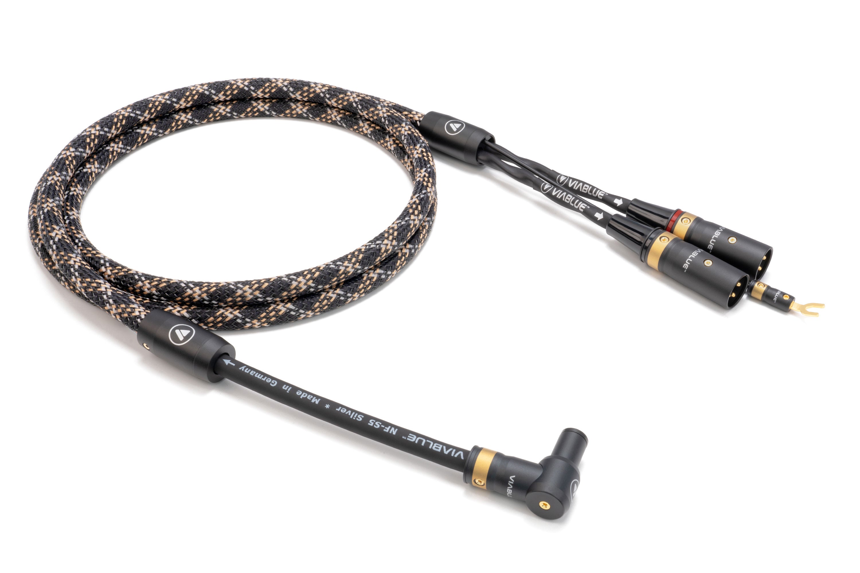 VIABLUE NF-S5 Phono Cable with T8 Terminations - DIN/RCA to RCA/XLR