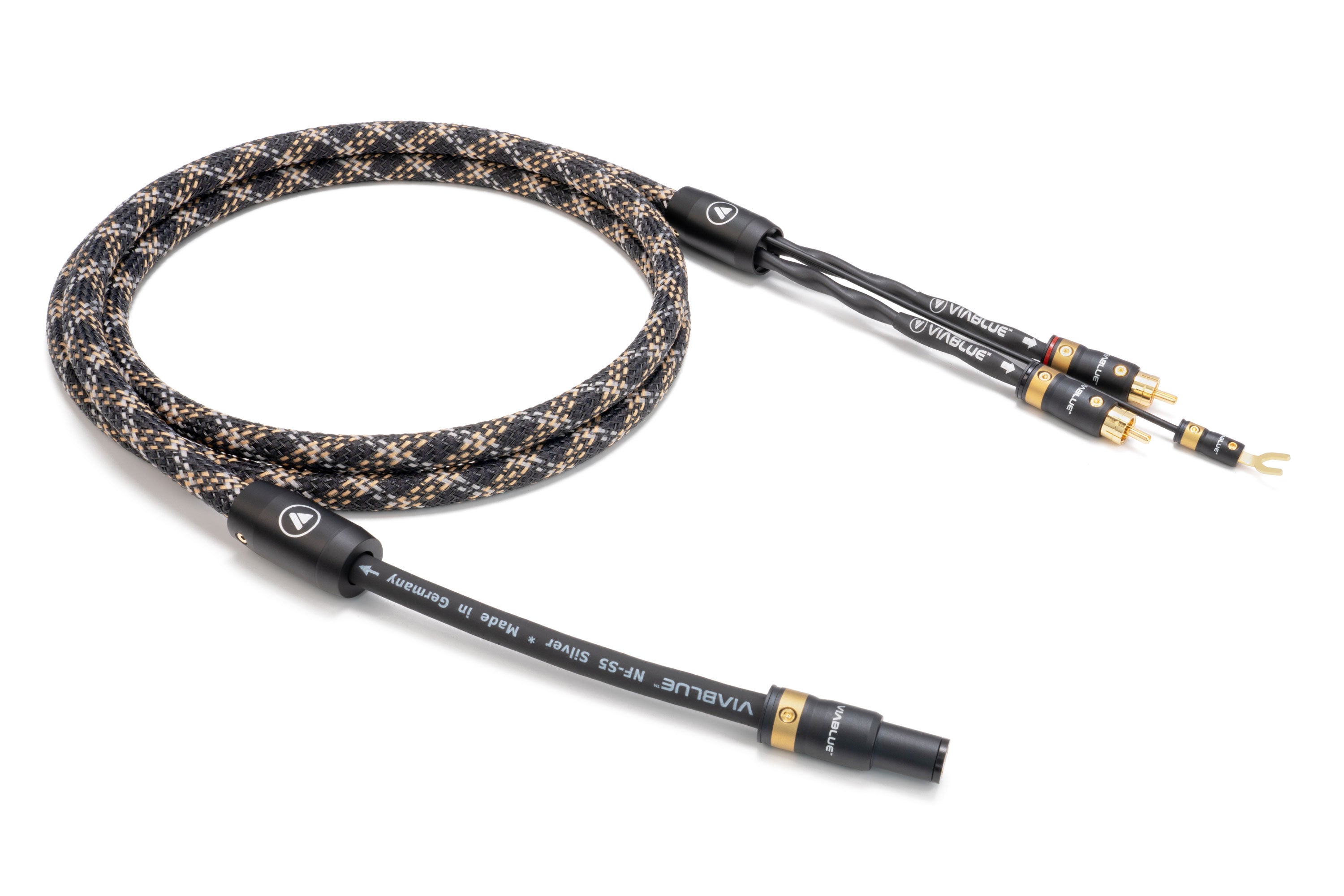 VIABLUE NF-S5 Phono Cable with T8 Terminations - DIN/RCA to RCA/XLR