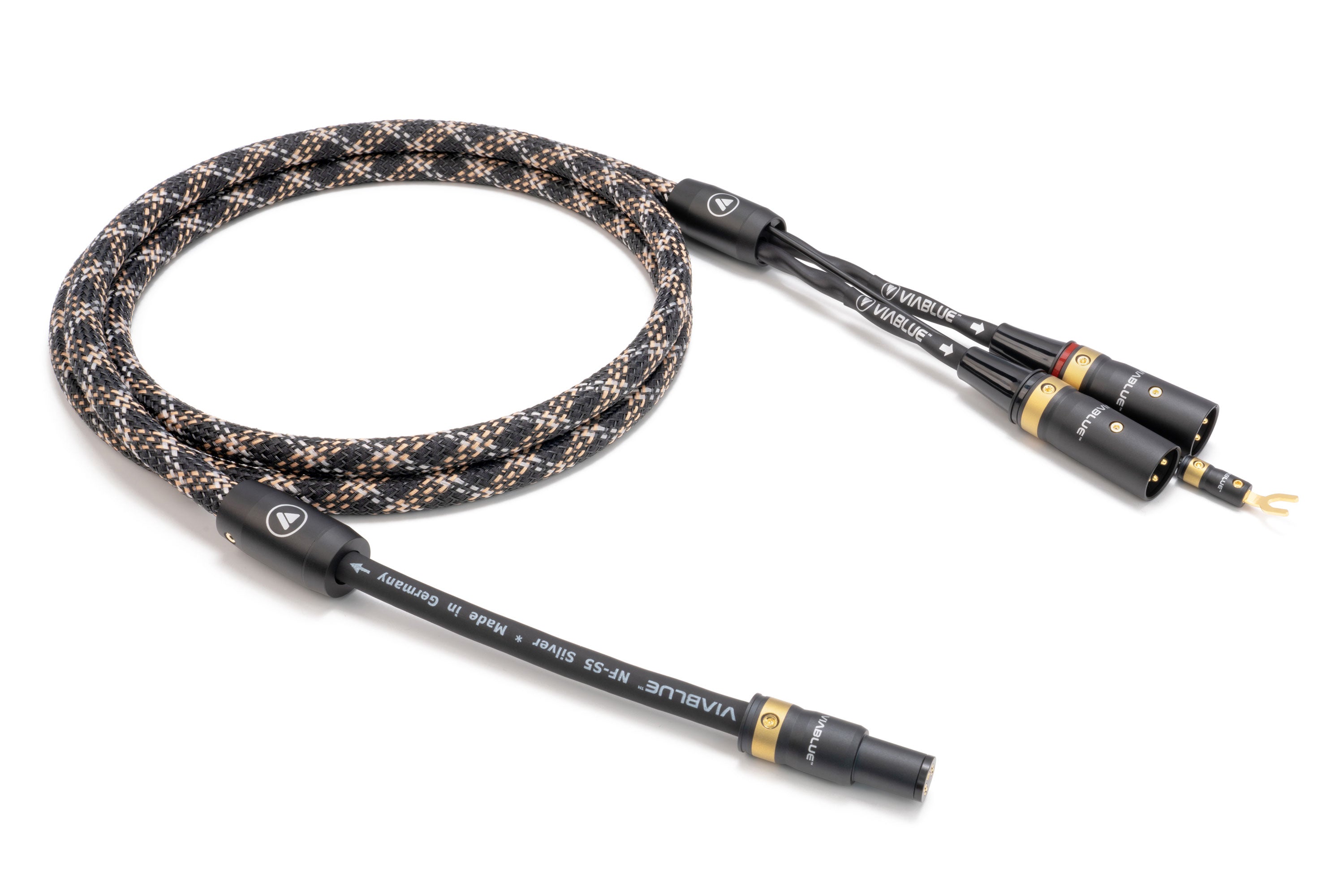 VIABLUE NF-S5 Phono Cable with T8 Terminations - DIN/RCA to RCA/XLR